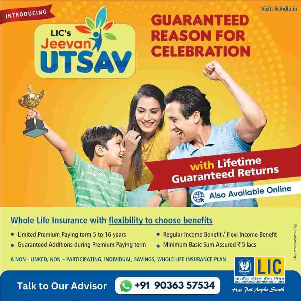 Jeevan Utsav 771 Buy Lic Policy Online - Best LIC Agent in Bangalore
