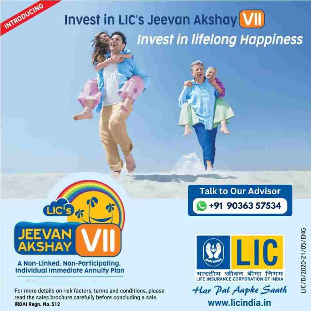 jeevan akshay vii 857 Buy Lic Policy Online - Best LIC Agent in Bangalore
